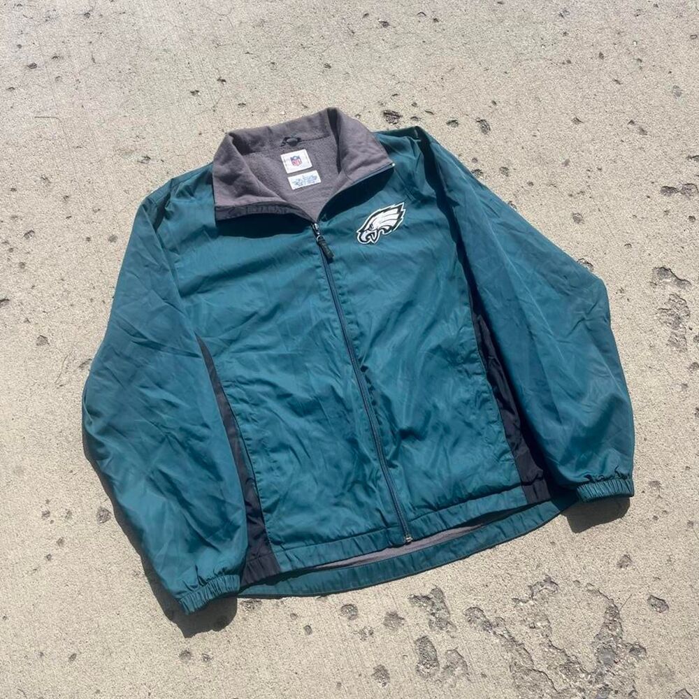 Vintage 2000s Philadelphia Eagles Football Windbreaker Jacket